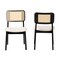Baxton Studio Dannon Mid-Century Modern Cream Fabric and Black Finished Wood 2-Piece Dining Chair Set 234-2PC-13296-ZORO - alternate 3